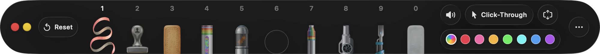 DeskPlay toolbar